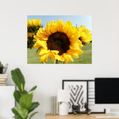 Poster Fleurs jaunes (Bureau à domicile)