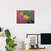 Poster Fleurs jaunes (Bureau à domicile)