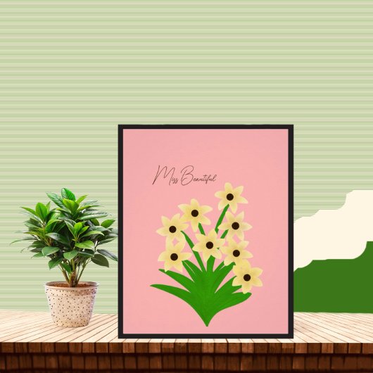 Poster Fleurs jaunes