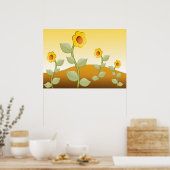 POSTER FLEURS JAUNES (Cuisine)