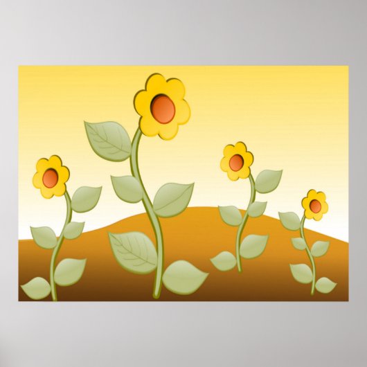 POSTER FLEURS JAUNES (Devant)