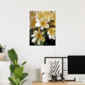 POSTER FLEURS JAUNES (Bureau à domicile)