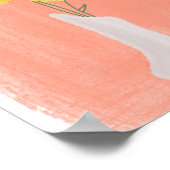 Poster Fleurs jaunes dans Vase Main dessinée Art B (Coin)