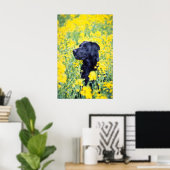 Poster fleurs jaunes du Labrador (Bureau à domicile)