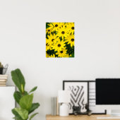 Poster Fleurs Jaunes Lumineuses (Bureau à domicile)