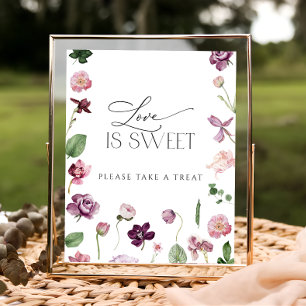 Poster Fleurs L'amour est doux S'il vous plaît Prenez un