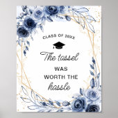 Poster Fleurs Le Tassel Vaut La Diplôme Hassle (Devant)