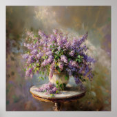 Poster Fleurs Lilac dans Vase (Devant)