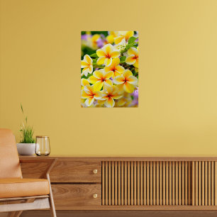 Poster fleurs lilas jaune