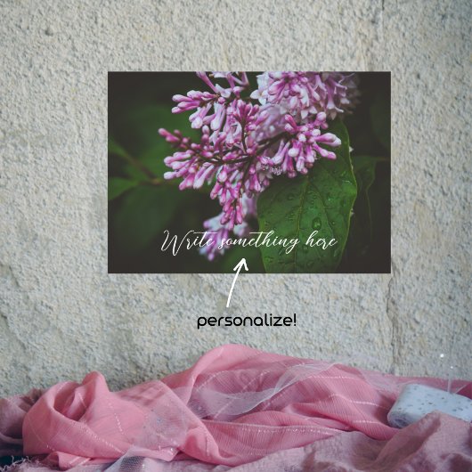 Poster Fleurs lilas violettes après la pluie