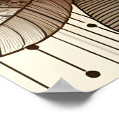 Poster Fleurs Lotus Modernes En Sepia (Coin)