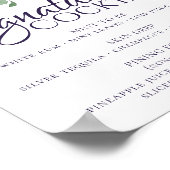 Poster Fleurs luxuriantes | Boissons de signature violet (Coin)