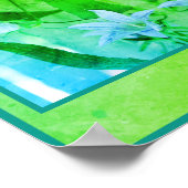 Poster Fleurs Lys délicates Abstraites (Coin)