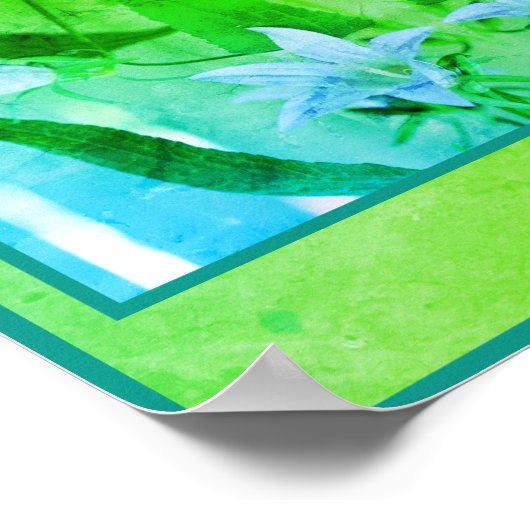 Poster Fleurs Lys délicates Abstraites (Coin)