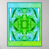 Poster Fleurs Lys délicates Abstraites (Devant)