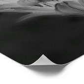 Poster Fleurs Lys En Noir Et Blanc (Coin)