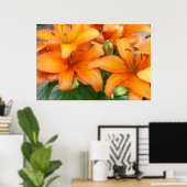 Poster Fleurs Lys orange (Bureau à domicile)