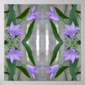 Poster Fleurs Lys violettes délicates Abstraites (Devant)