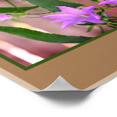 Poster Fleurs Lys violettes délicates Miroir Abstrait (Coin)