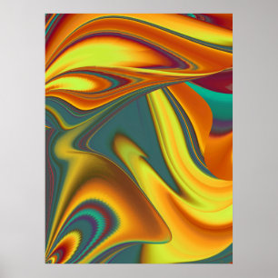 Poster Fleurs Magiques de Printemps Eté Automne