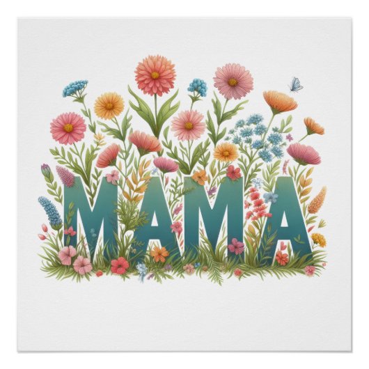 Poster Fleurs Mama (Devant)