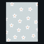 Poster Fleurs marguerites bleues<br><div class="desc">Fleurs marguerites bleues</div>