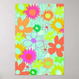 Poster Fleurs mélangées