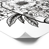 Poster Fleurs Mélangées En Colorant Jar (Coin)