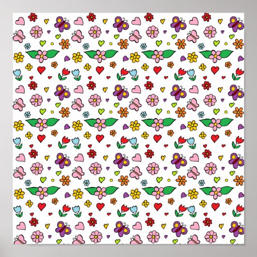Poster Fleurs merveilleuses conception (Devant)