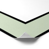 Poster Fleurs minimales Ligne noire Art Pale Bordure vert (Coin)