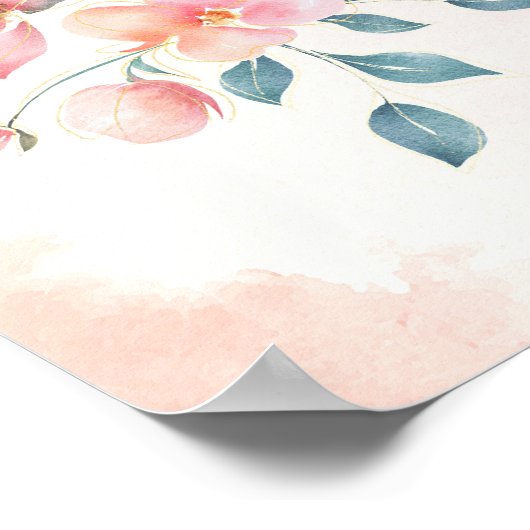 Poster Fleurs minimalistes modernes (Coin)