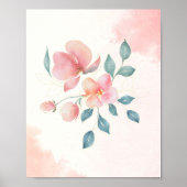 Poster Fleurs minimalistes modernes (Devant)