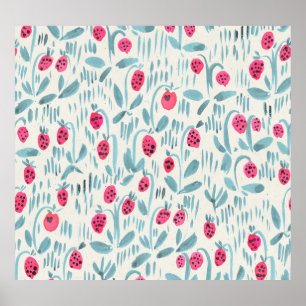 Poster Fleurs minuscules : Aquarelle transparente