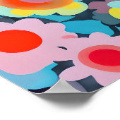 Poster Fleurs mod rétro (Coin)