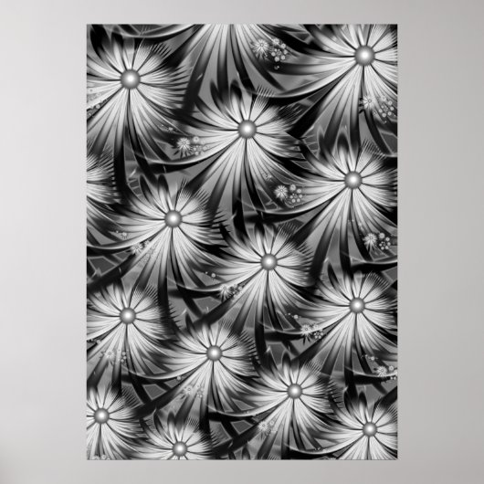 Poster Fleurs monochromes (Devant)