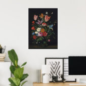 Poster Fleurs Moody, Art Floral Vintage (Bureau à domicile)
