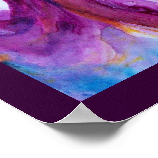 POSTER FLEURS MORTES BLANCHES EN ROSE, PARKLES D'OR (Coin)