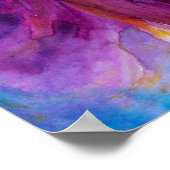 POSTER FLEURS MORTES BLANCHES EN ROSE, PARKLES D'OR (Coin)