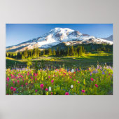 Poster Fleurs | Mt. Rainier Fleurs sauvages (Devant)