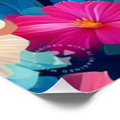 Poster Fleurs multicolores florales Motif-37566 (Coin)