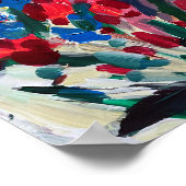 Poster Fleurs multicolores, peinture . (Coin)