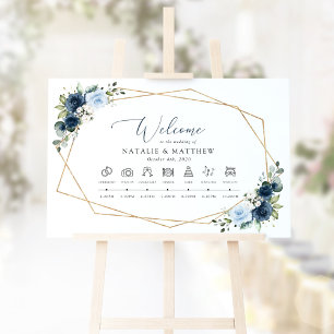 Poster Fleurs Navy, Fleurs Bleues, Bohème, Chronologie de