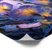 Poster Fleurs nocturnes lumineuses (Coin)