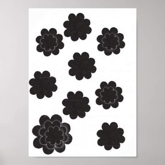 Poster Fleurs noires (Devant)