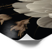 Poster Fleurs noires et blanches (Coin)