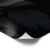 Poster Fleurs noires et blanches (Coin)