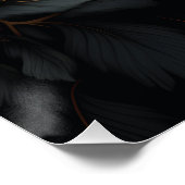 Poster Fleurs noires et blanches (Coin)