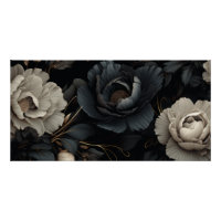 Fleurs noires et blanches