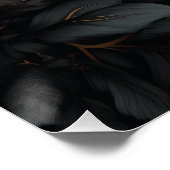 Poster Fleurs noires et blanches (Coin)