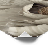Poster Fleurs noires et blanches (Coin)